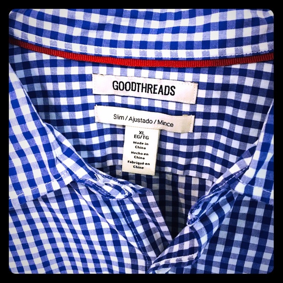 GOODTHREADS Blue Button Down XL - Picture 3 of 5